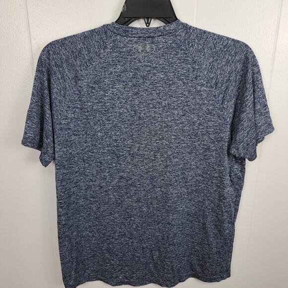 Under Armour Women’s HeatGear Tech Tee Shirt Blue Heather‎ Size L - Picture 4 of 8